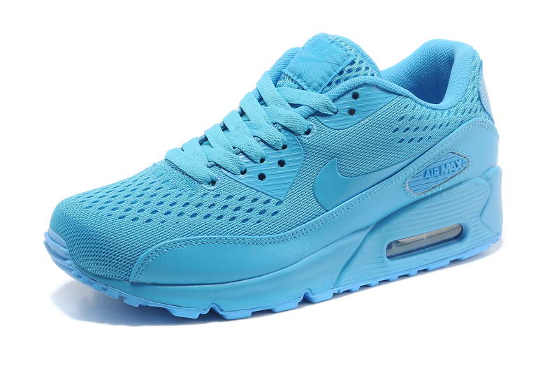 Air Max 90 Chaussures Femmes PRM EM tissage camoufler tout bleu (2)